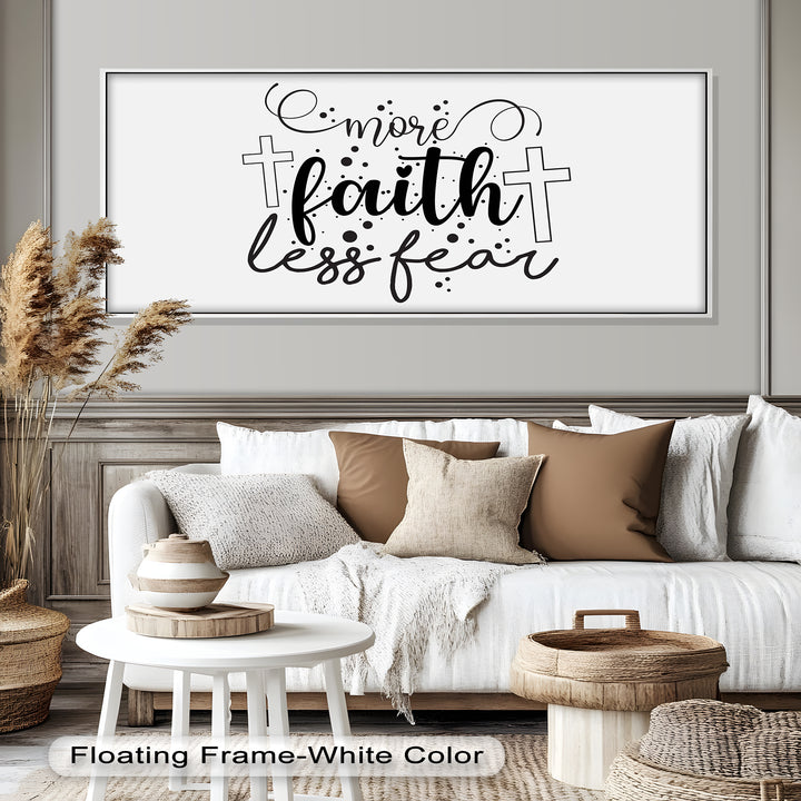 More Faith Less Fear – Christian Bible Oil Painting
