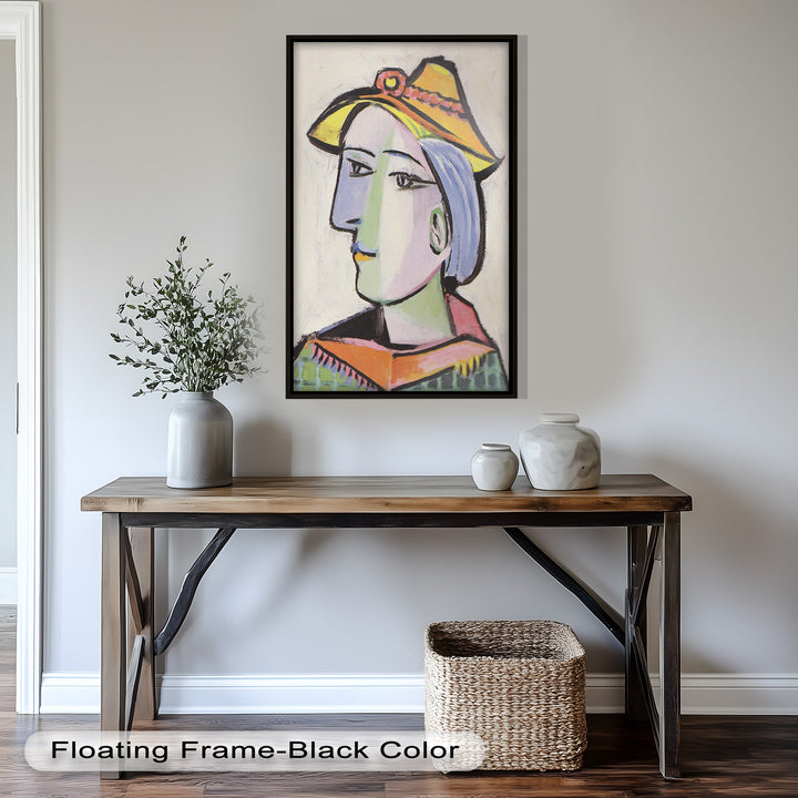 Tranquil Gaze – Picasso-Inspired Side Profile Oil Painting