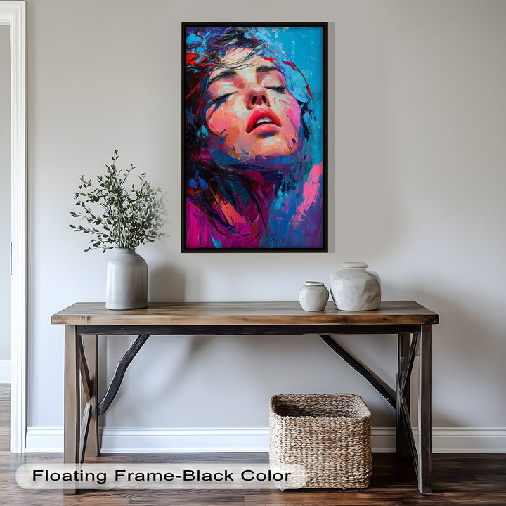 Ecstasy in Color – Vibrant Expressionist Portrait Oil Painting