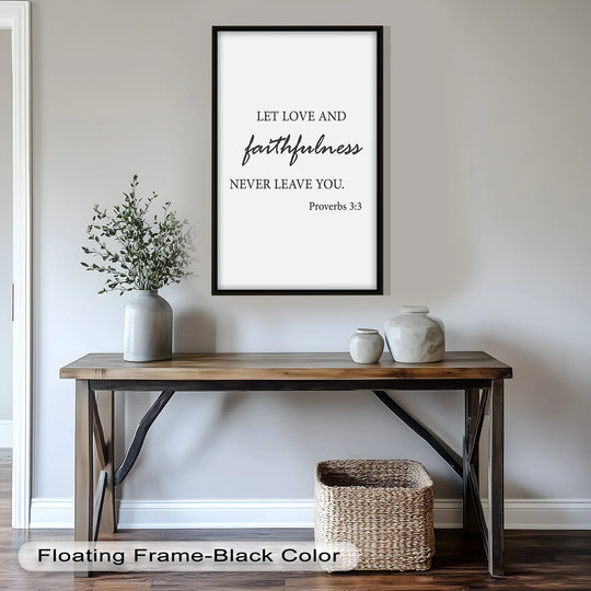 Let Love and Faithfulness – Bible Verse Oil Painting - MyPhotoStation