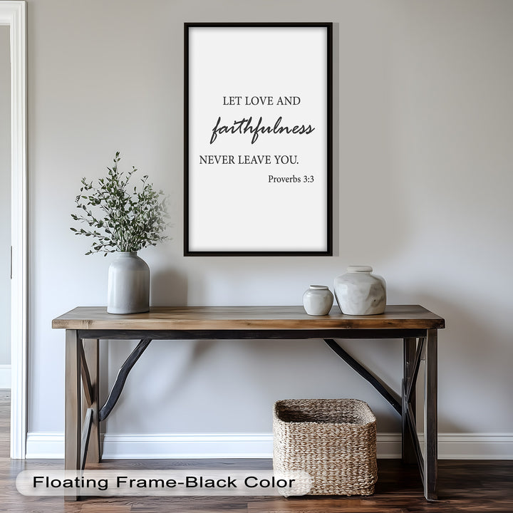 Let Love and Faithfulness – Bible Verse Oil Painting