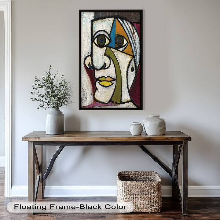 Bold Gaze – Geometric Abstract Portrait Picasso Oil Painting