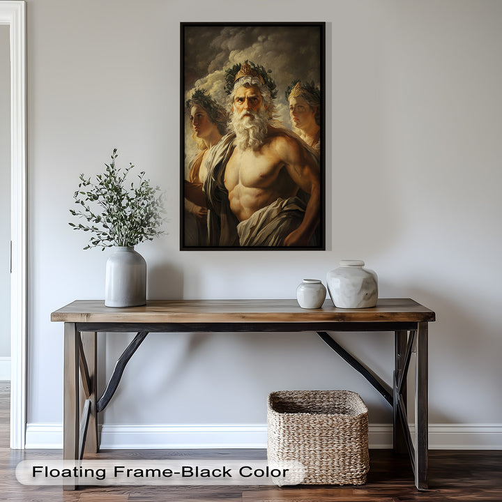 Zeus zwischen den Wolken - Mythologie Ölgemälde