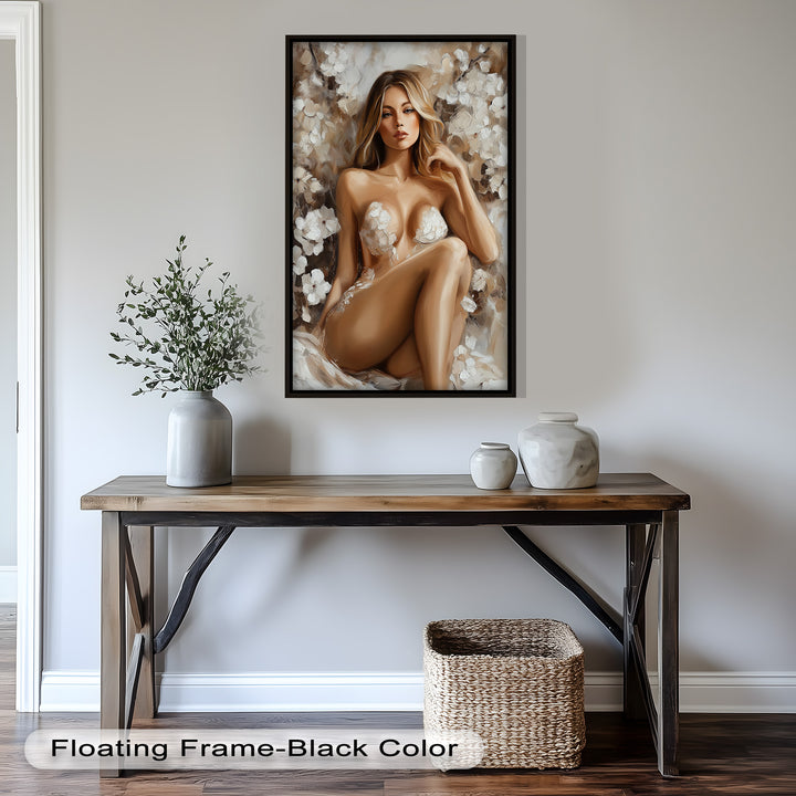 Blossom Muse – Romantic Nude Oil Painting