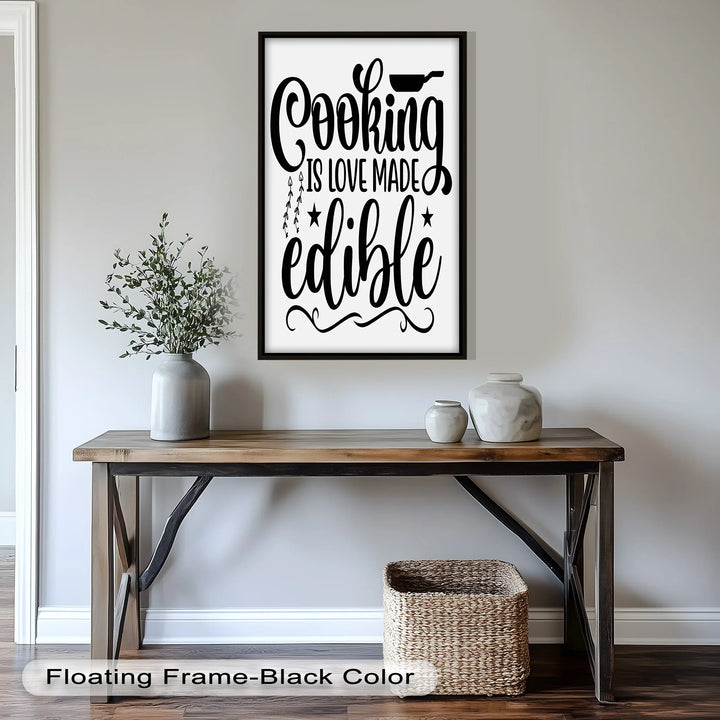 Cooking Is Love Made Edible – Framed Oil Painting - MyPhotoStation