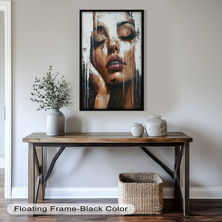 Dripping Silence – Modern Expressionist Abstract Oil Painting
