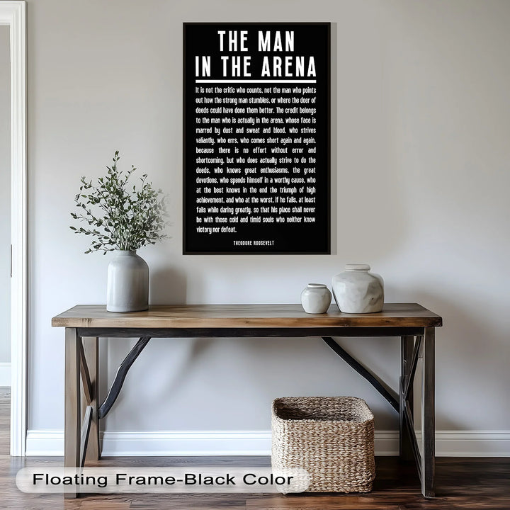 The Man in the Arena – Typography Oil Painting - MyPhotoStation