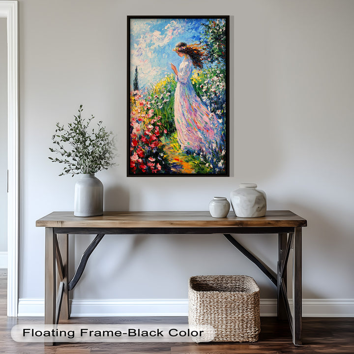 Woman in Floral Crown - Impressionist Oil Painting