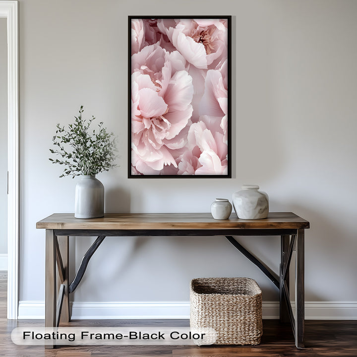 Blushing Petal Bloom – Soft Pink Peony Flower Oil Painting