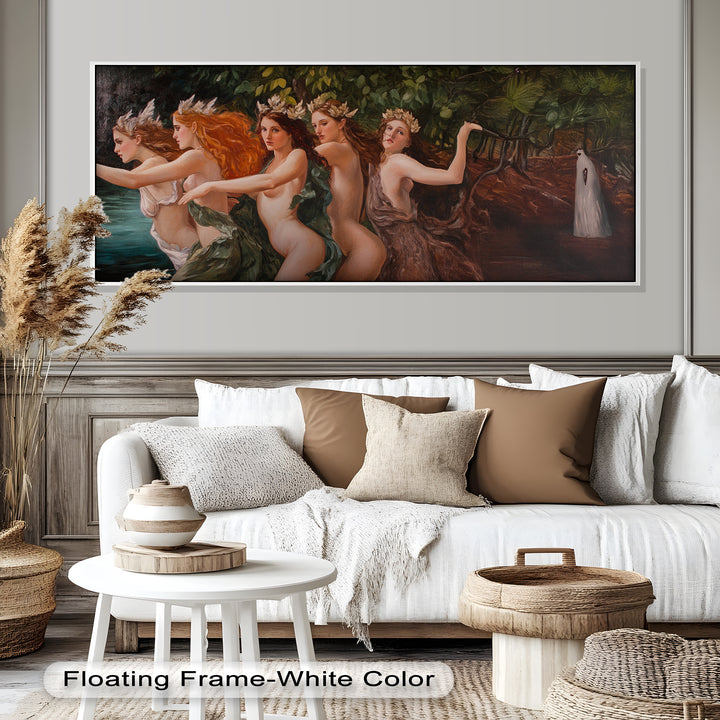The Enchanted Procession – Mythological Forest Nymphs Oil Painting