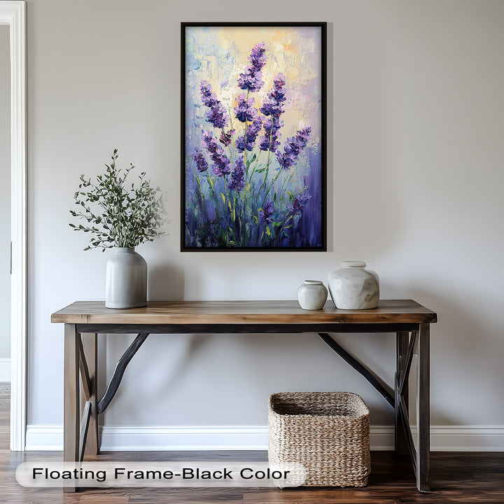 Impressionist Lavender Stalks - Flower Oil Painting