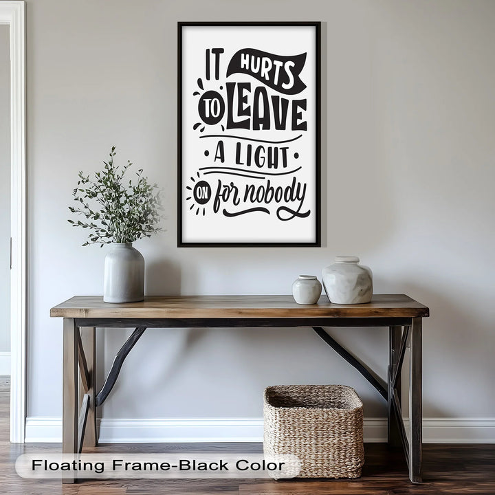 Leave a Light On – Typography Oil Painting - MyPhotoStation
