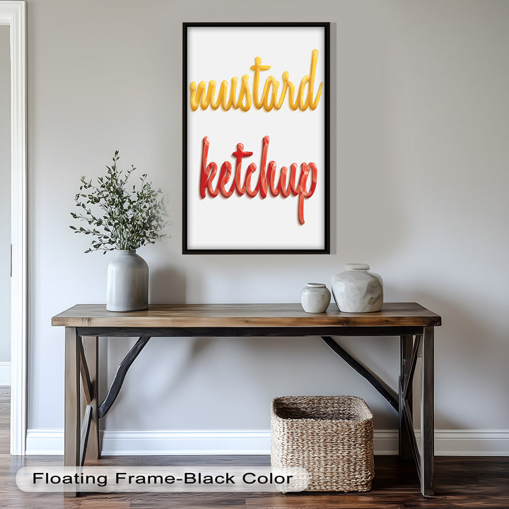 Mustard & Ketchup – Typography Oil Painting