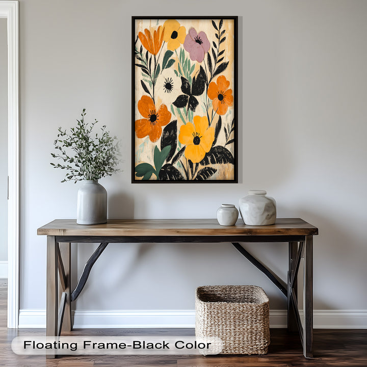 Harvest Blooms – Rustikales Boho-Ölgemälde