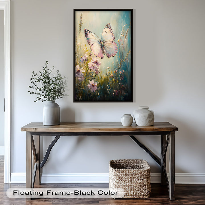 Butterfly Among Wildflowers – Animal Oil Painting