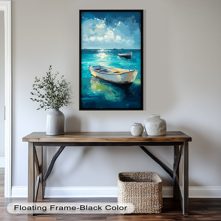 Still Waters at Sea – Boat Oil Painting