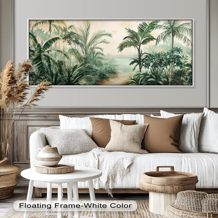Tropical Garden Escape – Lush Jungle Oil Painting