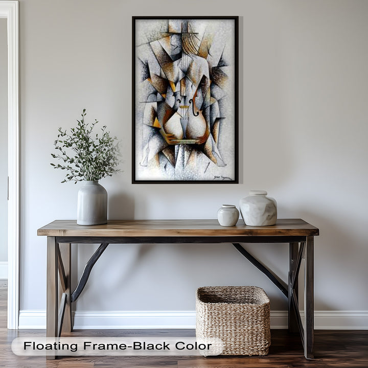 Cubist Harmony – Abstract Nude with Violin Motif Picasso Oil Painting