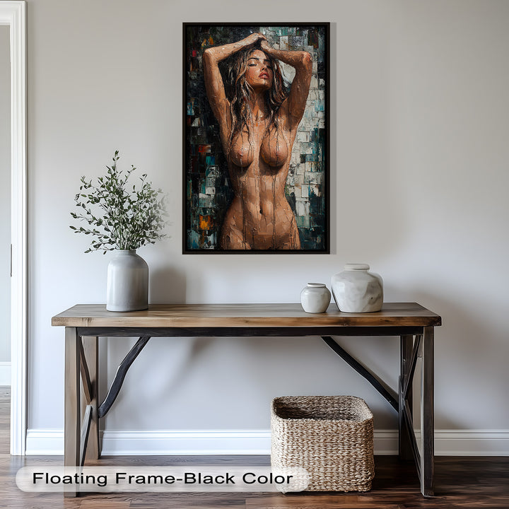 Sensual Mosaic – Abstract Female Nude Oil Painting