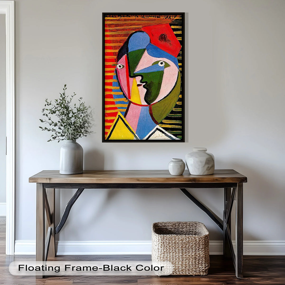 Split Gaze – Colorful Abstract Portrait Picasso Oil Painting - MyPhotoStation