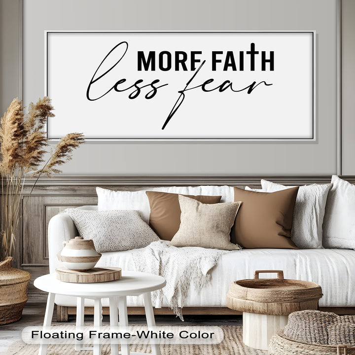 More Faith, Less Fear – Motivational Oil Painting