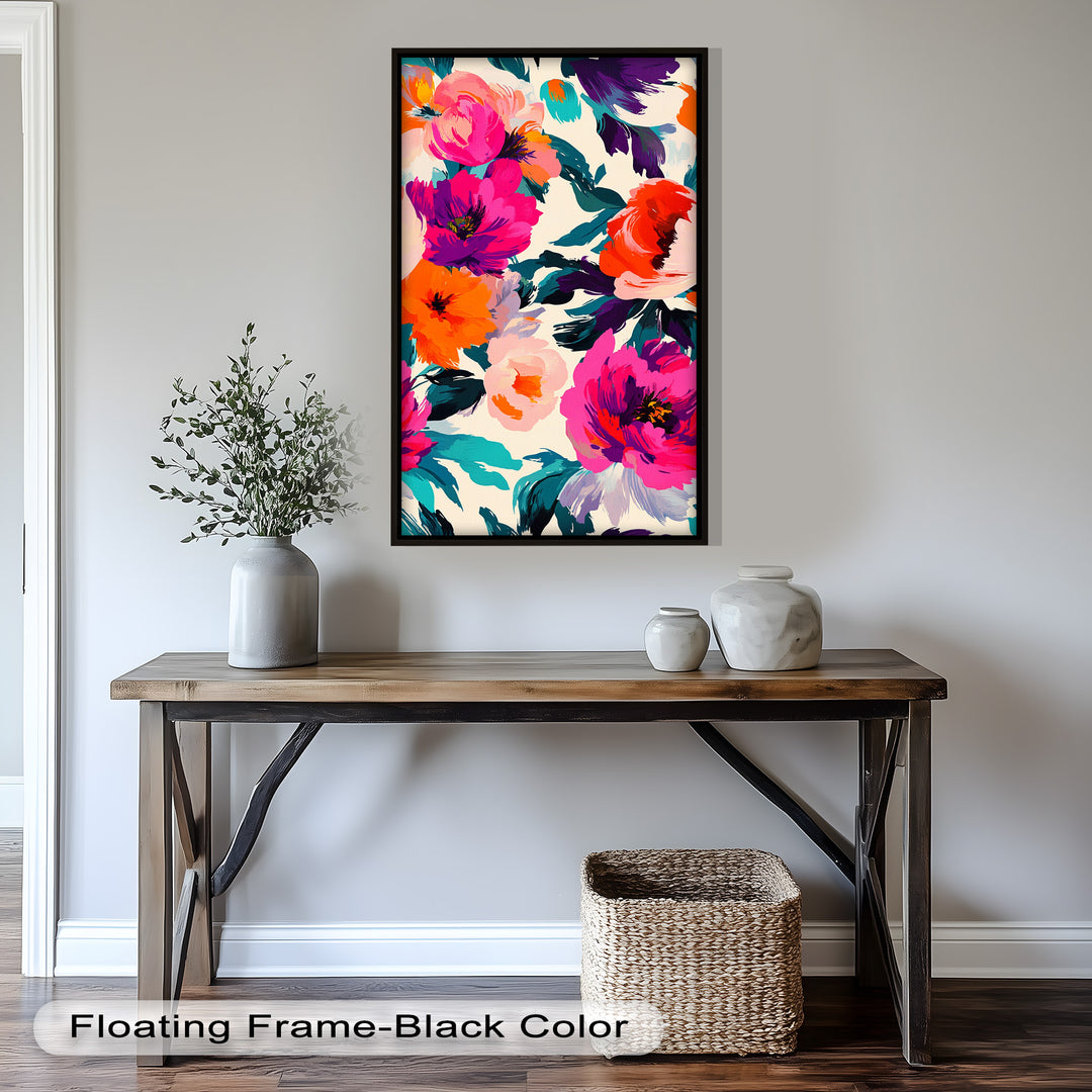 Bold Boho Bloom – Fauvist Floral Explosion Oil Painting