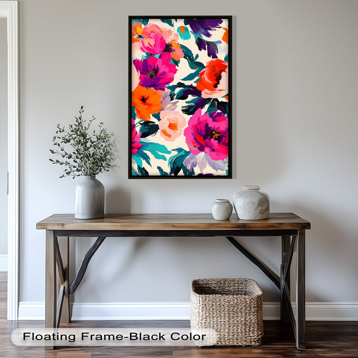 Bold Boho Bloom – Fauvist Floral Explosion Oil Painting