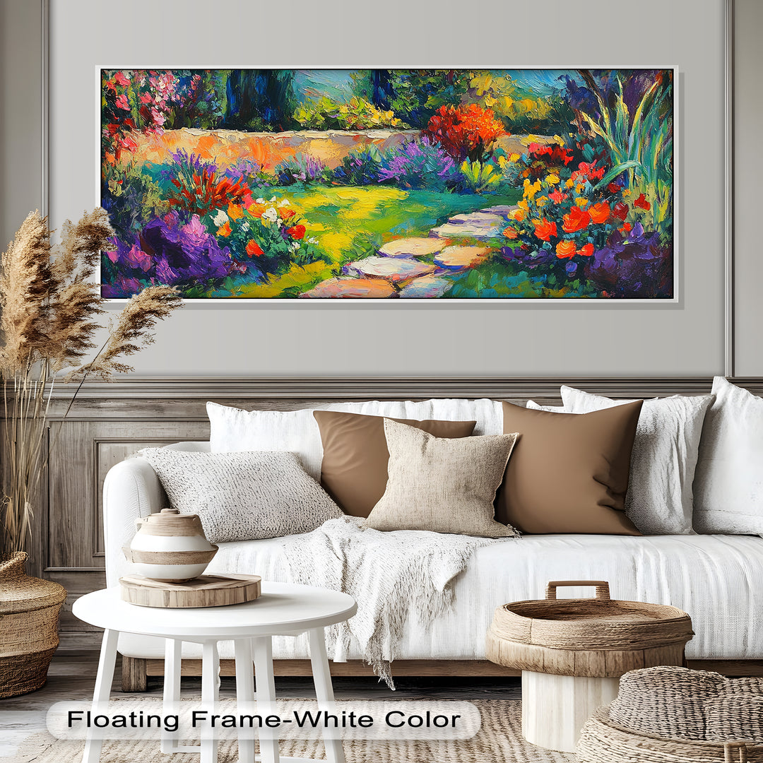 Sunlit Garden Path – Colorful Impressionist Oil Painting
