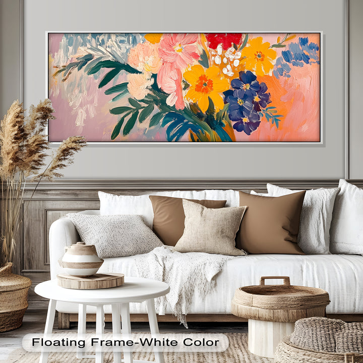 Boho Bloom – Fauvistisches Blumenölgemälde
