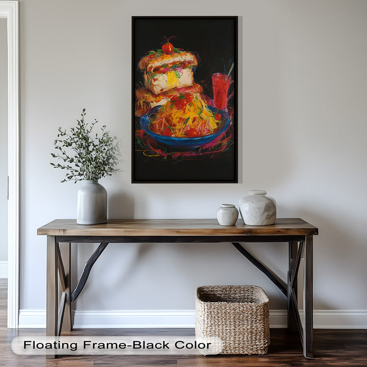 Gourmet-Sandwich und Pasta-Explosion - Food Painting