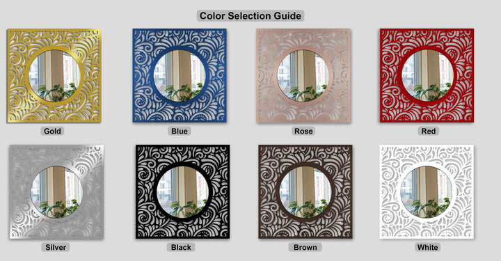 Evoking the abstract quality, this metal decoration wall art showcases an ornate eclipse floor mirror with a decorative metal patterned design.
