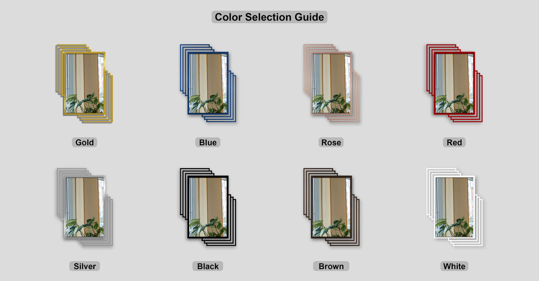 Métal rectangulaire décalé superposé Miroir Sur Pied–Design minimaliste noir moderne