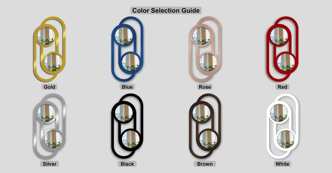Double Circle Link Metal Wall Mirror – Modern Minimalist Design