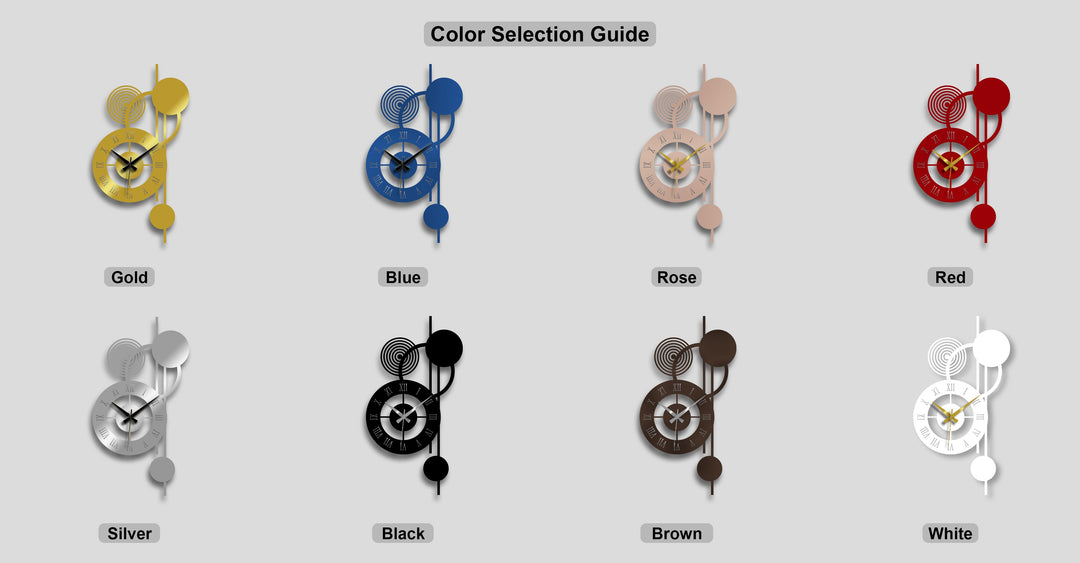 Modern Orbit Roman Metal Wall Clock – Abstract Vertical Wall Decor