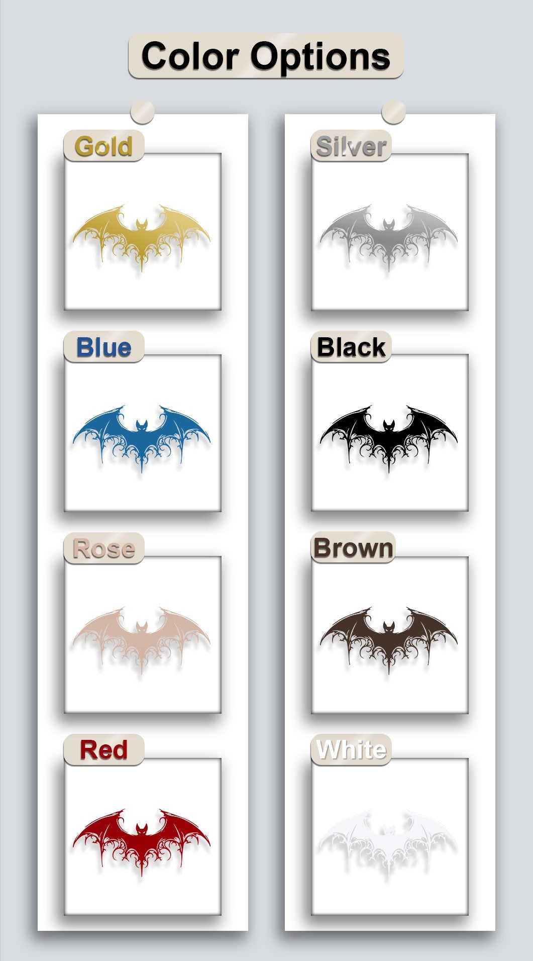 Gothic Bat Metal Wall Art – Dark Fantasy Winged Decor