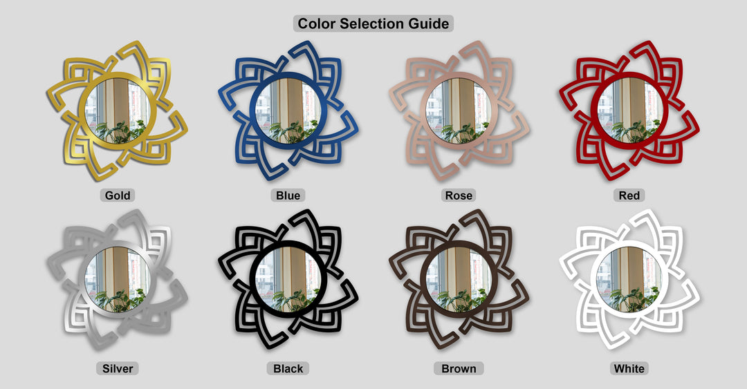 Abstract Rotating Frame Metal Wall Mirror – Modern Dynamic Design