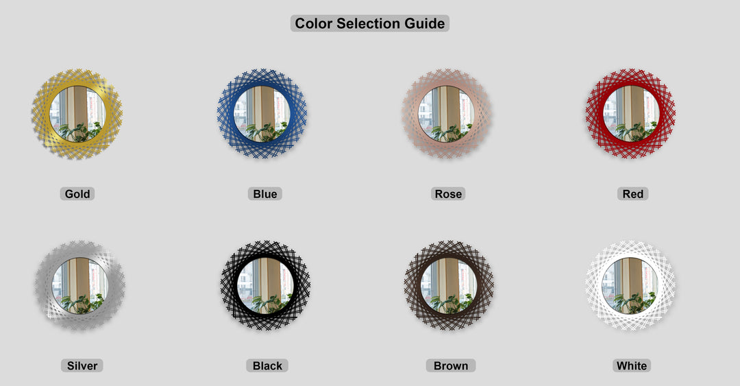 Layered Line Round Decorative Wall Mirror – Modern Geometric Mirror Wall Decor