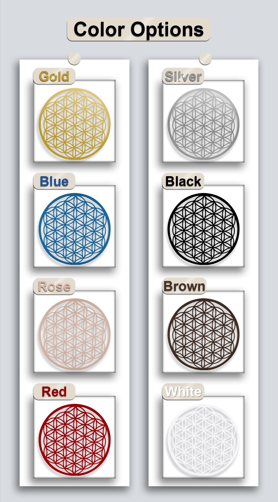 Chiave greca rotonda decorativa Specchio da Parete – Decorazione da parete con specchio classico moderno