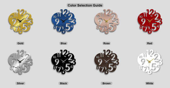Observing the array of modern number art metal wall clock options reveals a stunning transition across diverse metal art for wall colors.