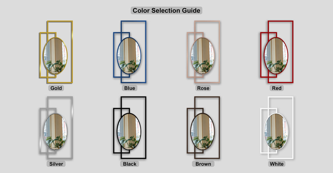 Interlock Geometry Oval Wall Mirror – Modern Art Lines