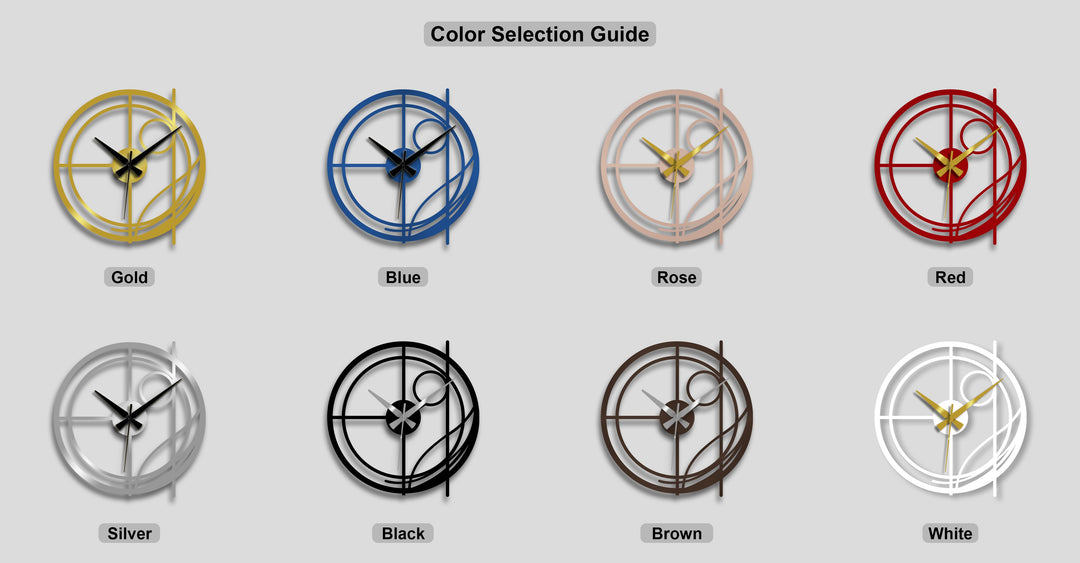 Abstract Circular Line Modern Metal Wall Clock