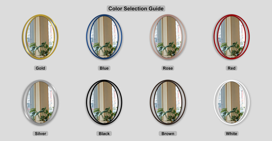 Double Eclipse Oval Wall Mirror – Sleek Modern Dual Frame