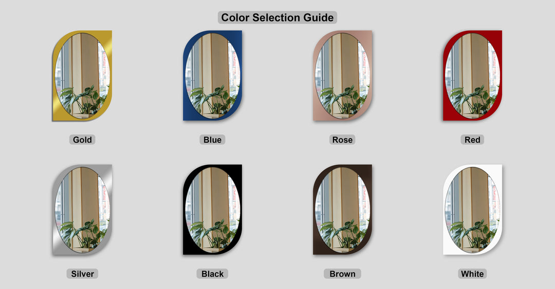 Asymmetry Edge Oval Wall Mirror – Modern Curved Frame Design