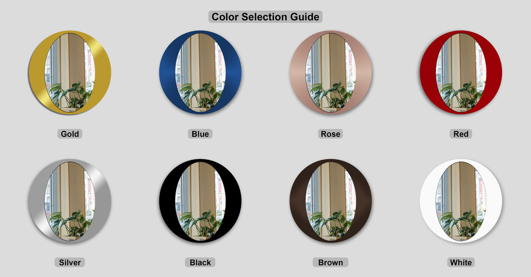 Half-Band Circle Wall Mirror – Modern Minimalist Round Design