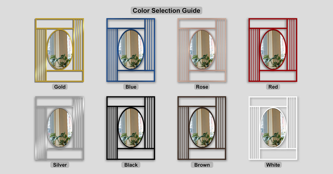 Décoration ronde à motif grec Miroir Mural–Décoration murale miroir classique moderne