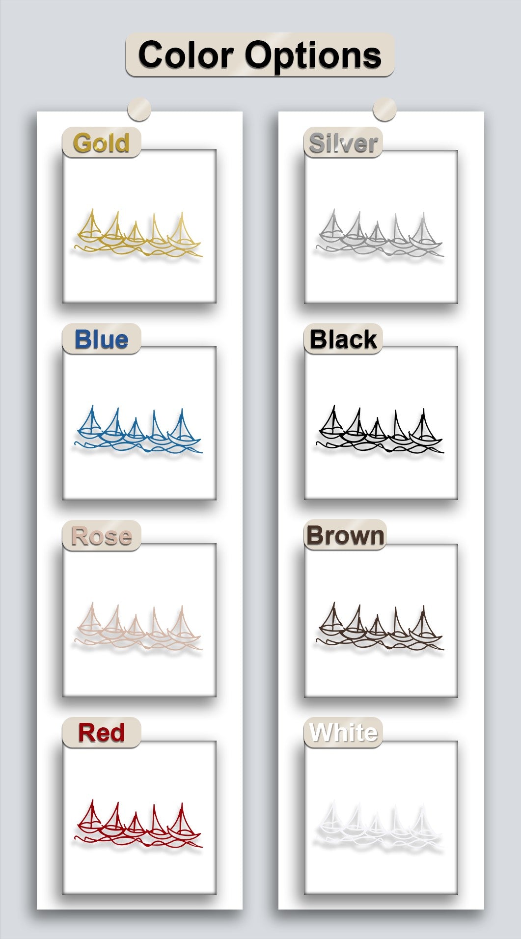 Sailing Rhythm – Minimal Boat Line Metal Wall Art