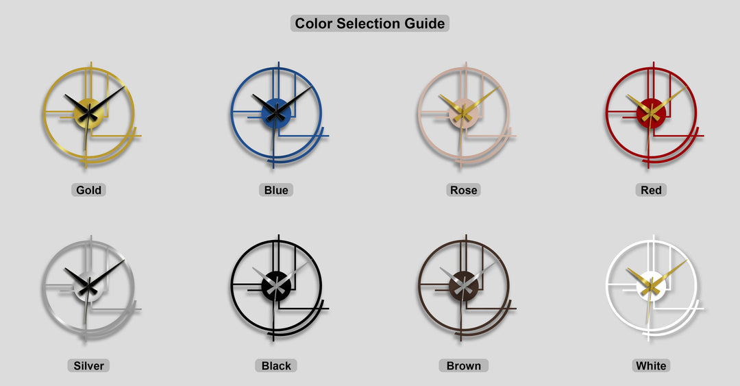 Modern Circular Abstract Line Metal Wall Clock
