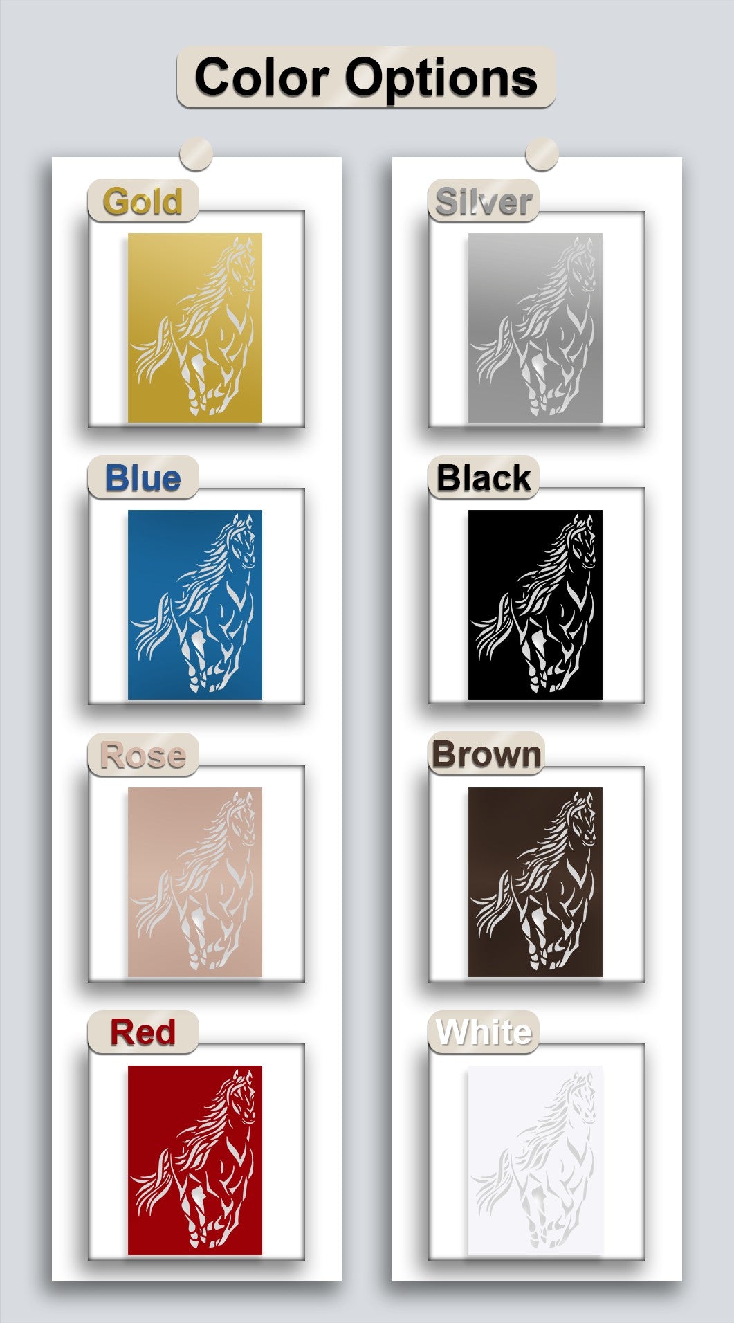 Wild Spirit Horse – Dynamic Silhouette Metal Wall Art