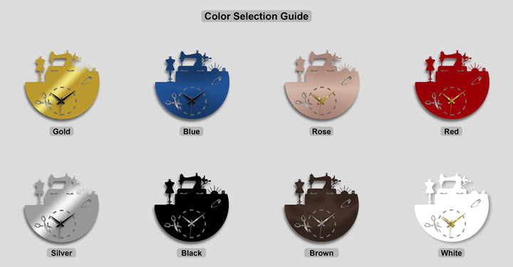 Showcasing various surface textures, the unique metal wall art clocks feature brushed metallic gold, silver, and rose alongside matte finishes.