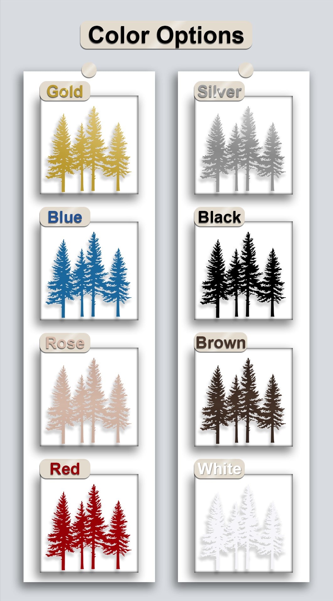 Pine Forest Silhouette Metal Wall Art – Nature Landscape Decor